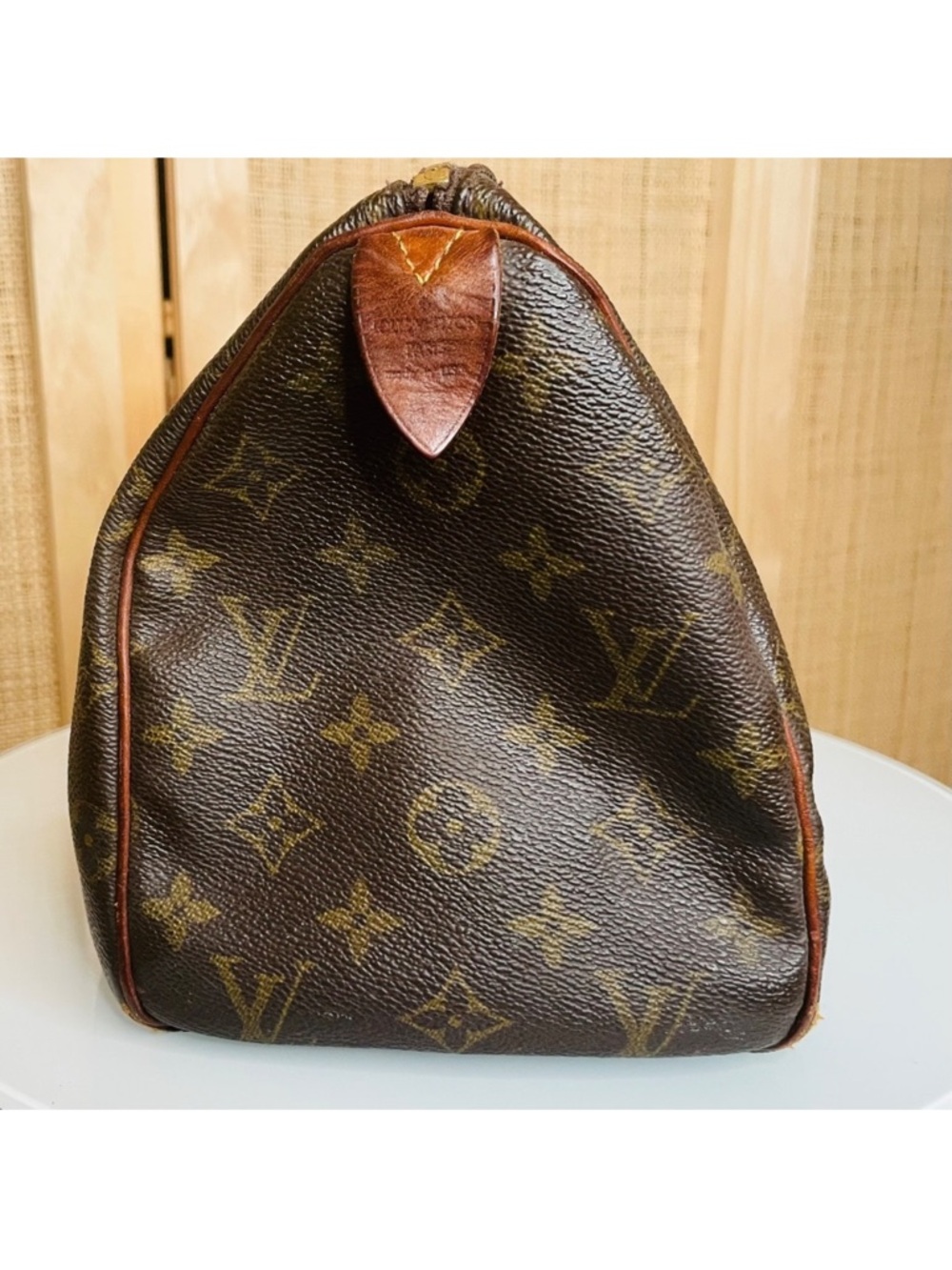 Louis Vuitton Brown Monogram Canvas Speedy  25 Bag with Tan Leather Trim - Picture 8 of 16
